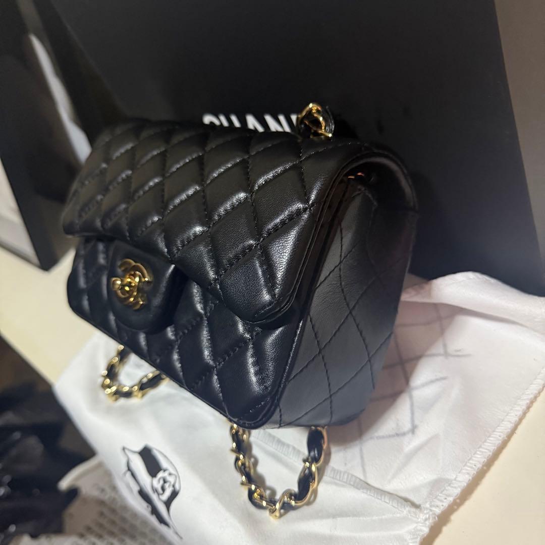 ブラック ショルダーバッグ キルティング