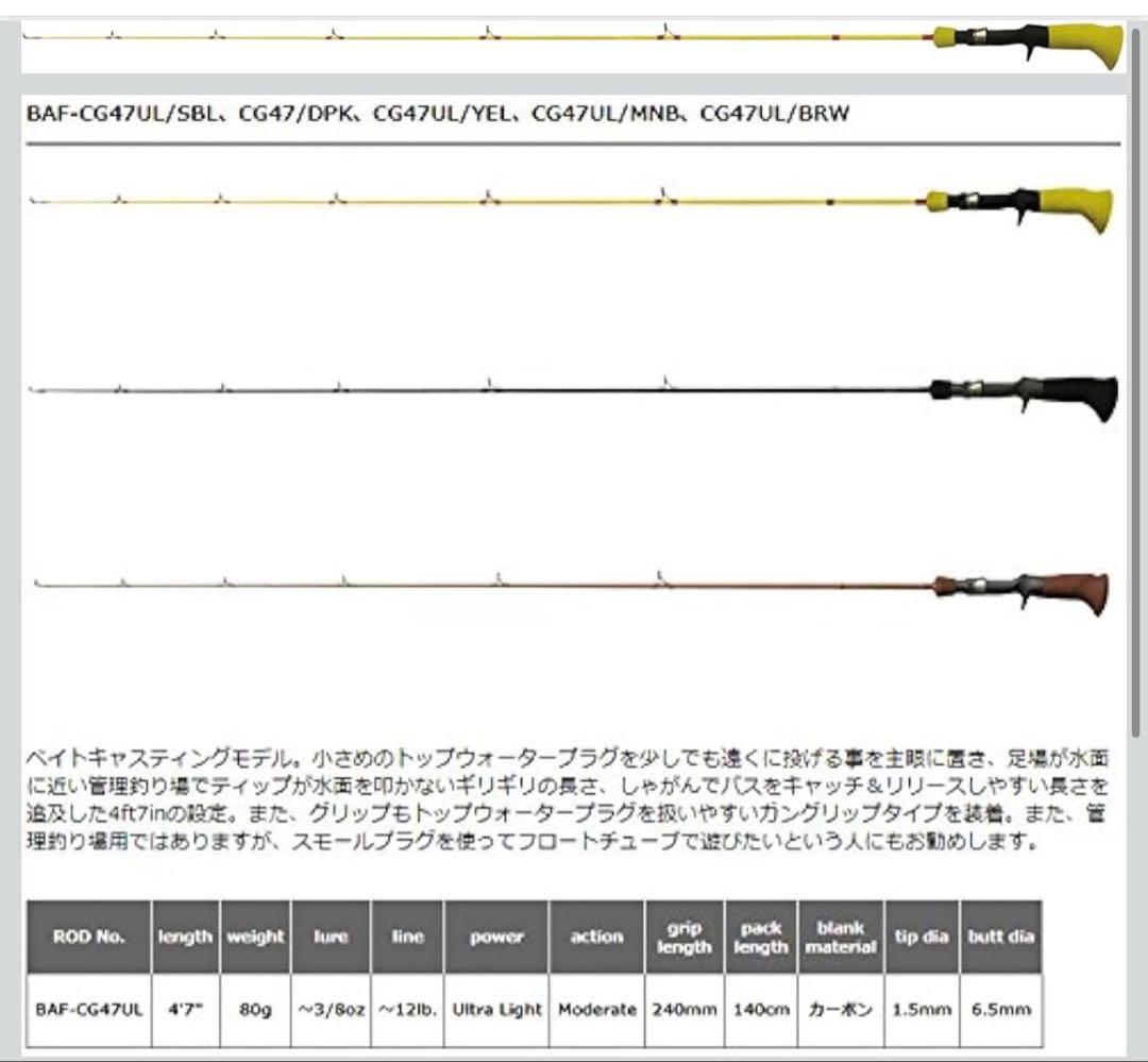 スミス　バスロッドB-AREA FUN/未使用品