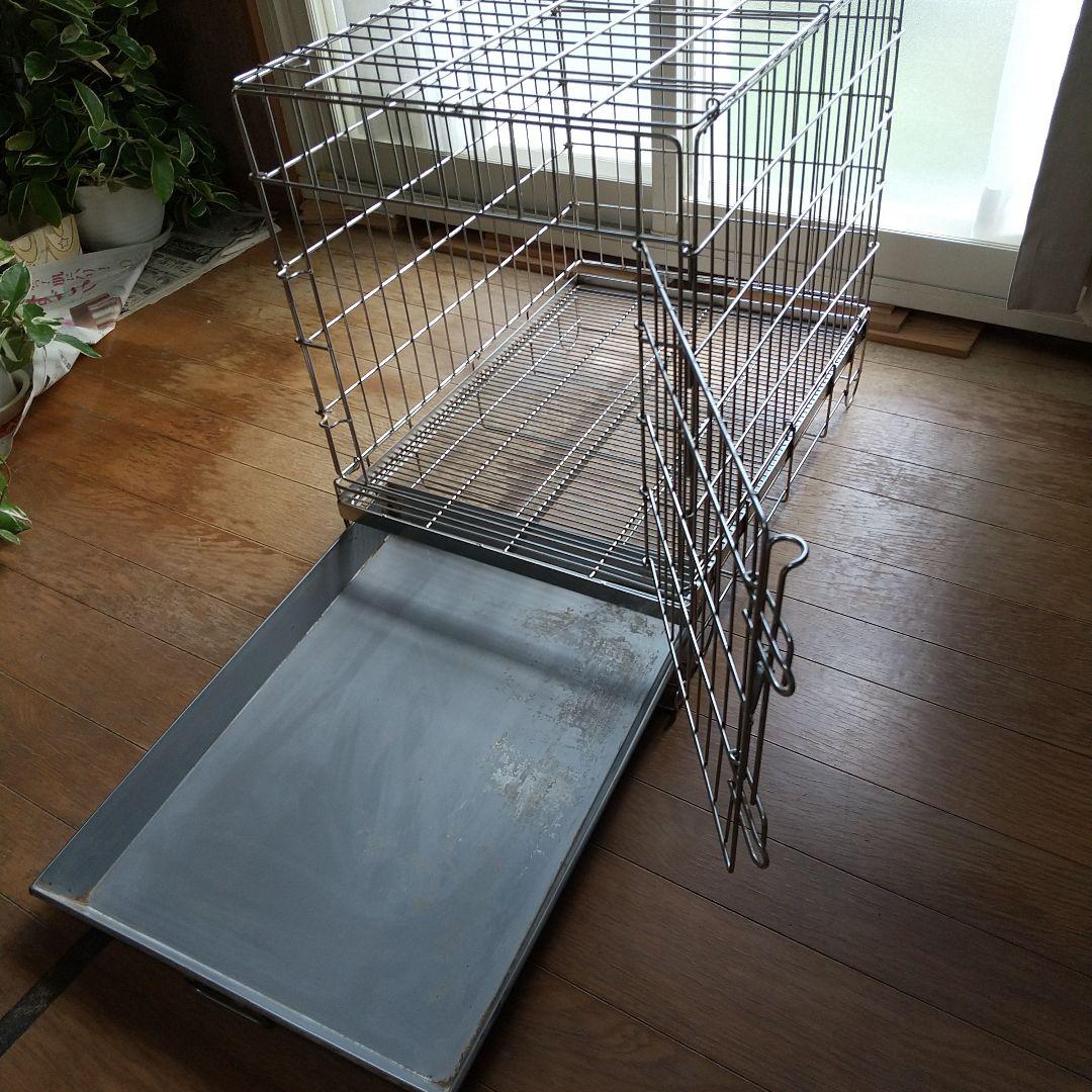 ハチコウ犬用ステンレス製Mサイズケージ