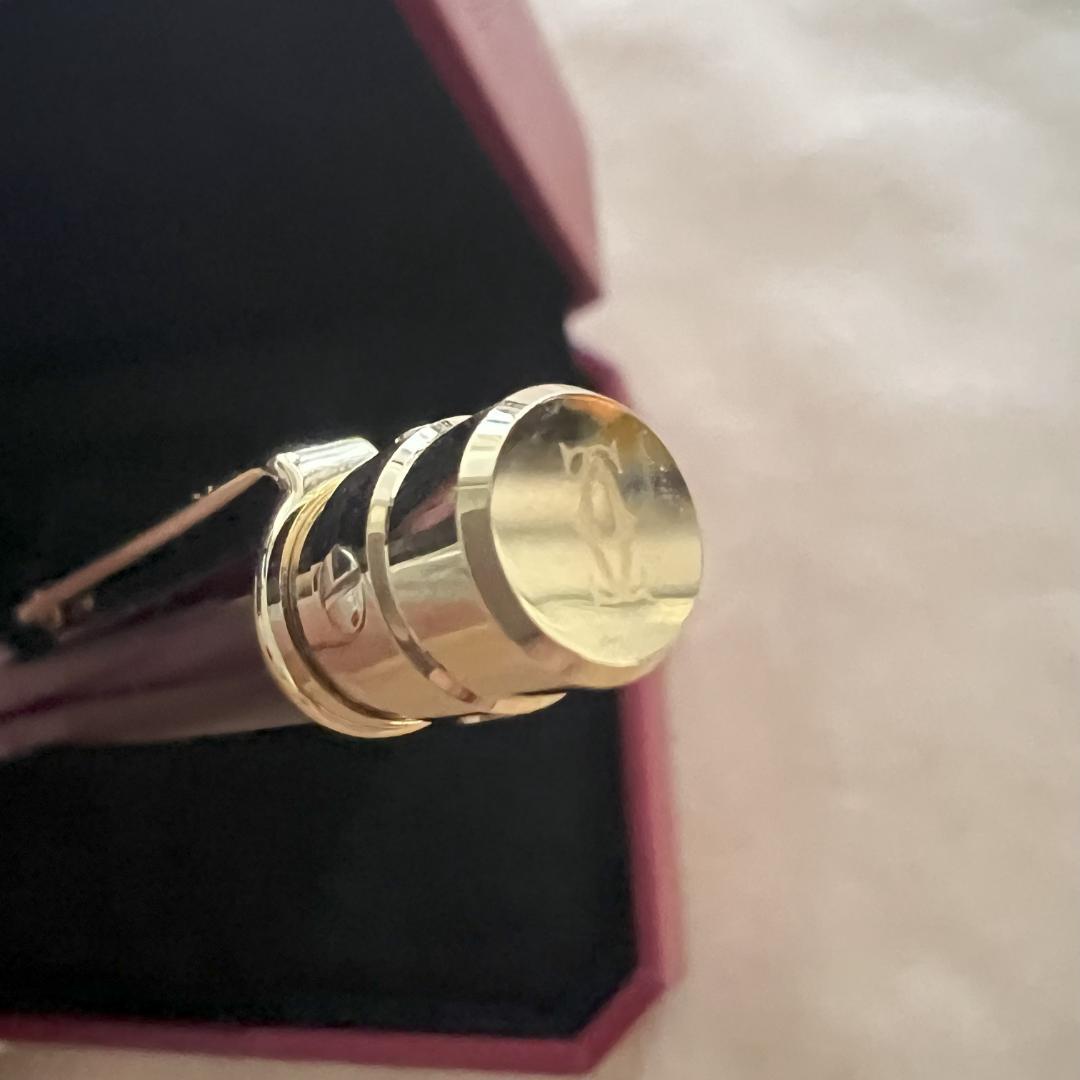 【美品】Cartier 　カルティエ　サントス ボールペン　ボルドー色