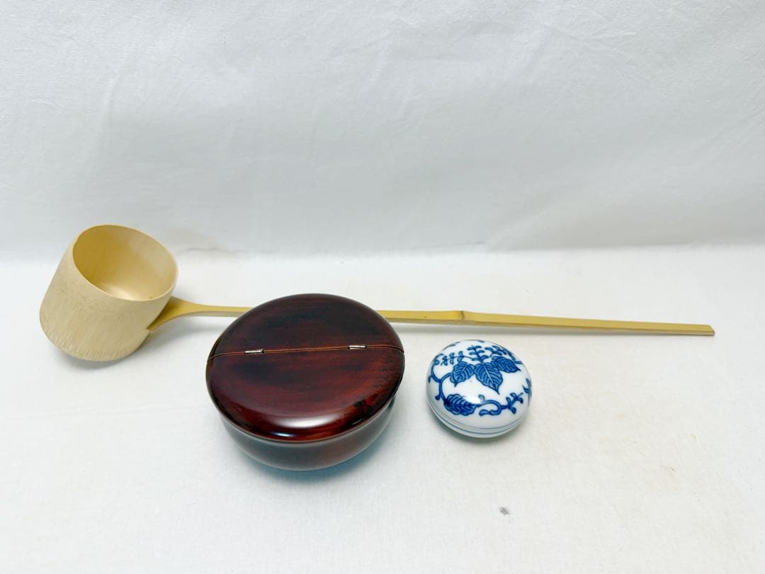 未使用 茶道具 岐斎作 利休好写 旅箪笥 15点セット 桐木地 共箱