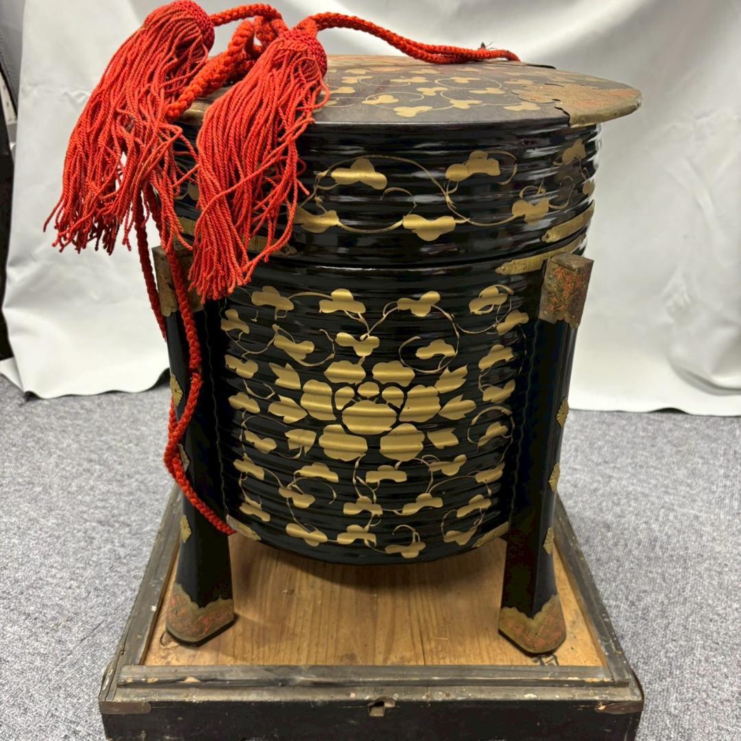 時代 行器 ほかい 漆塗 金蒔絵 日本美術 アンティーク 古道具 工芸品 ②