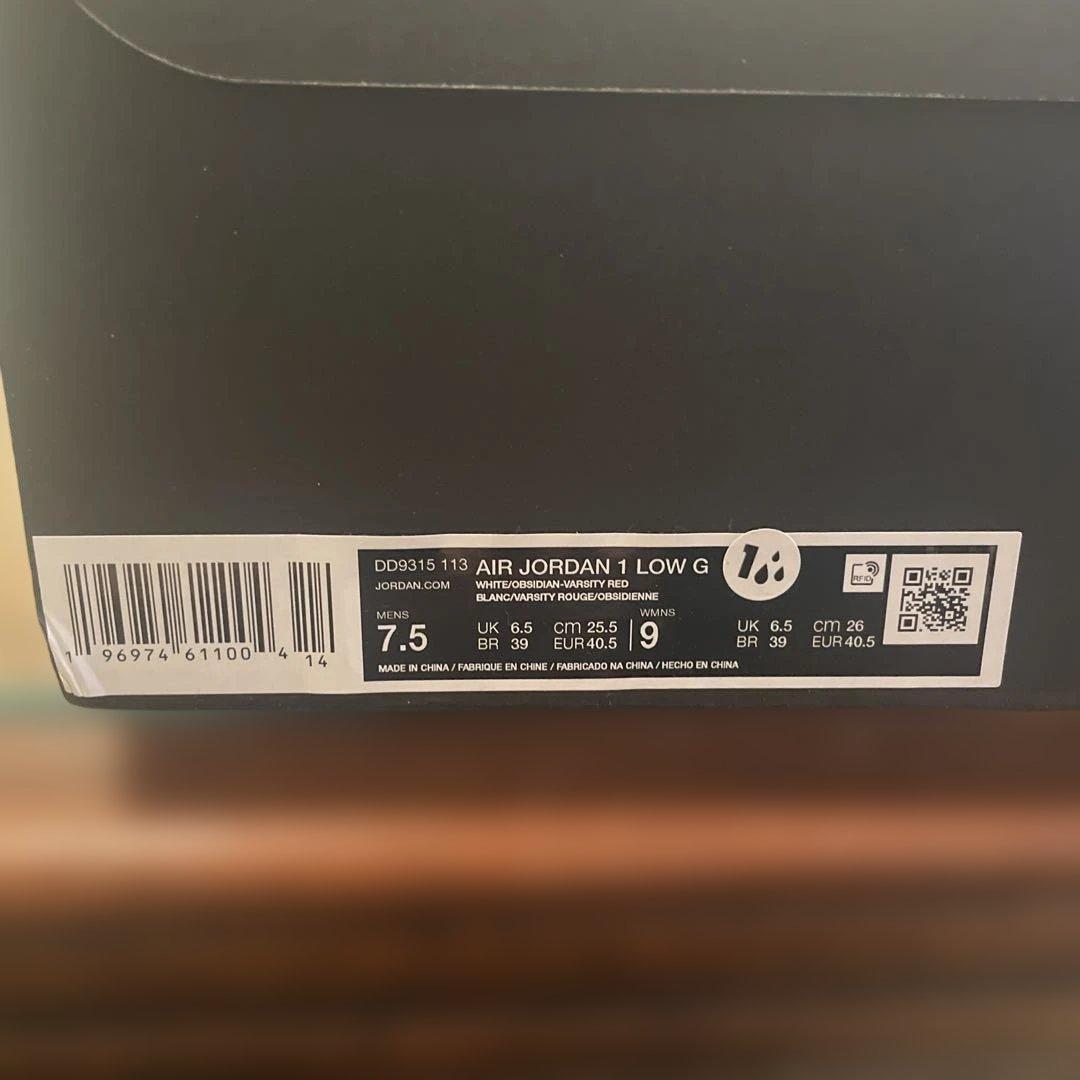 【新品未使用】ナイキエアジョーダン1ゴルフ　トリコロールカラー　25.5cm