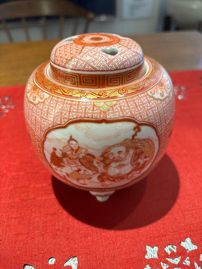 九谷焼伝統工芸士　福島武山作　香炉