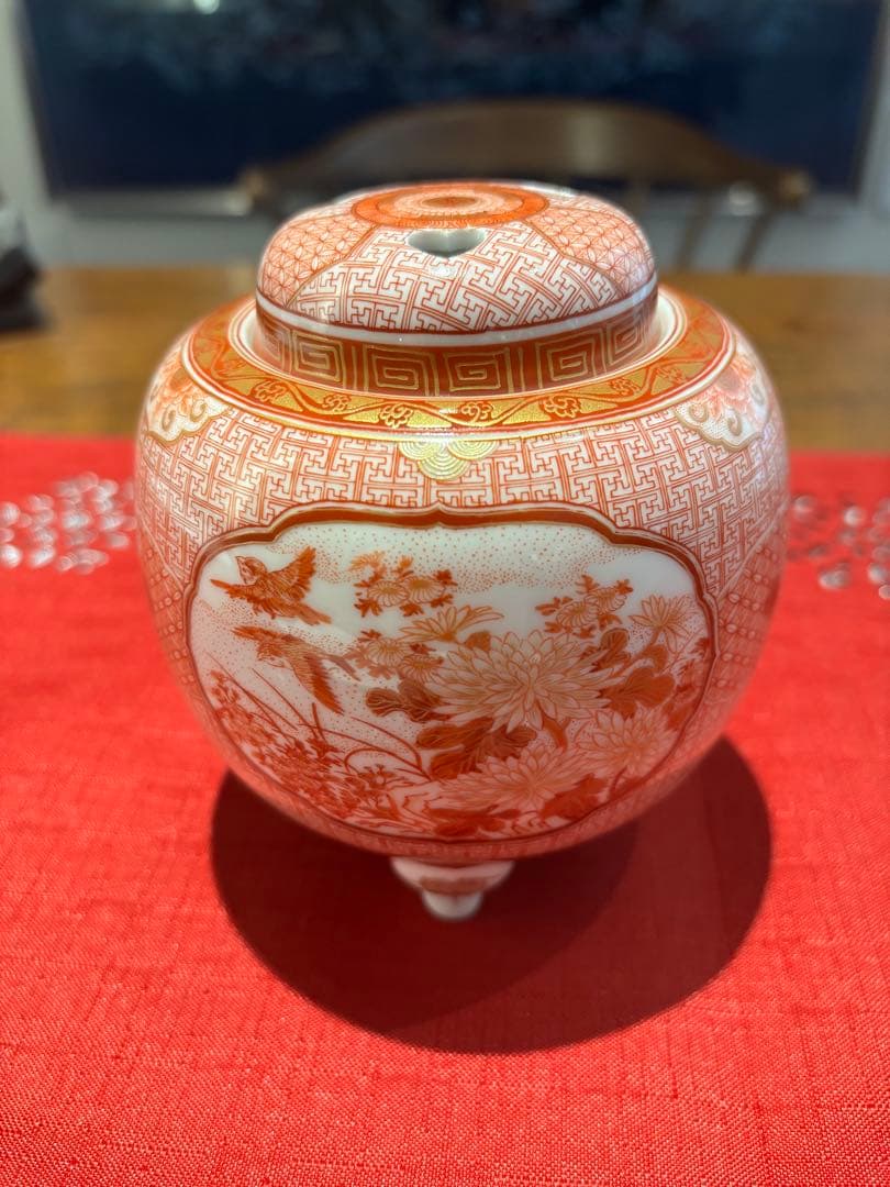 九谷焼伝統工芸士　福島武山作　香炉