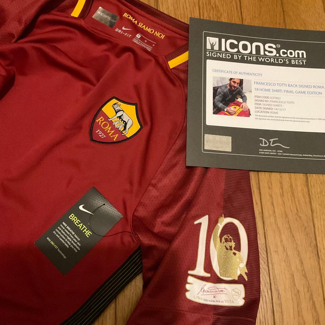 ASローマ フランチェスコ・トッティ サイン入りユニフォーム　引退エディション