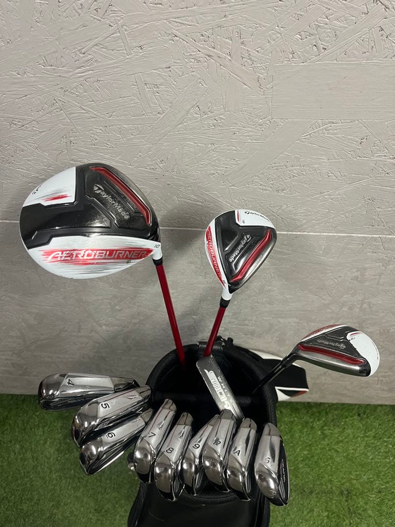 超豪華 テーラーメイド エアロバーナー メンズ S クラブセット ゴルフクラブ