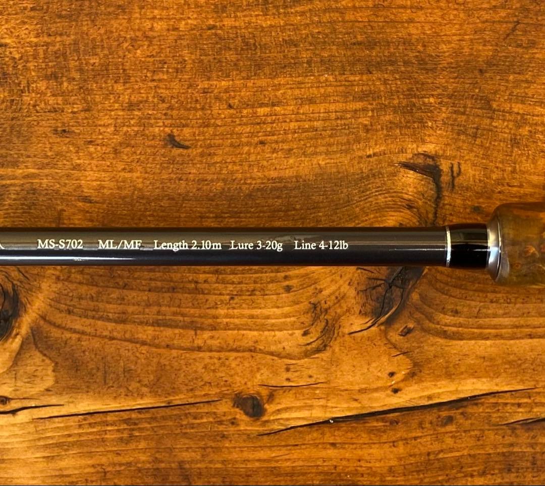 スピニングロッド　S702ML バスロッド　バス釣り　トラウト　ウッドグリップ