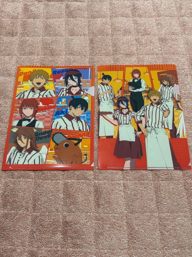 ラウンドワン限定‼️チェンソーマン マフラータオル 全6種 & クリアファイル