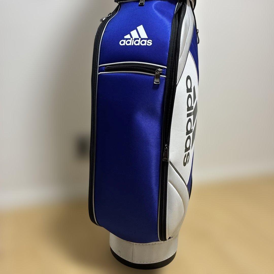 adidas キャディバッグ ホワイト/ブルー