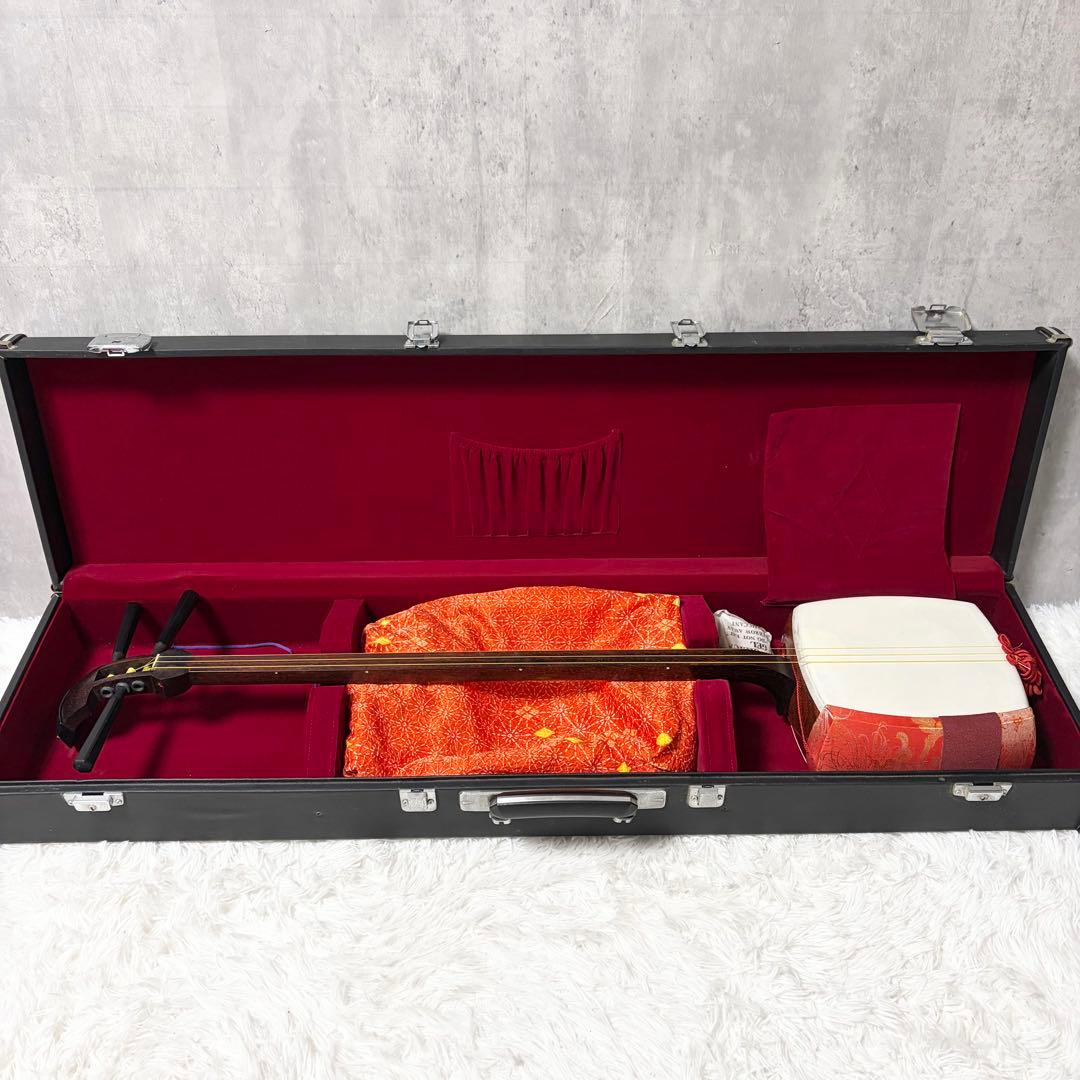 【高級】三味線 細棹 本体 専用ハードケース付