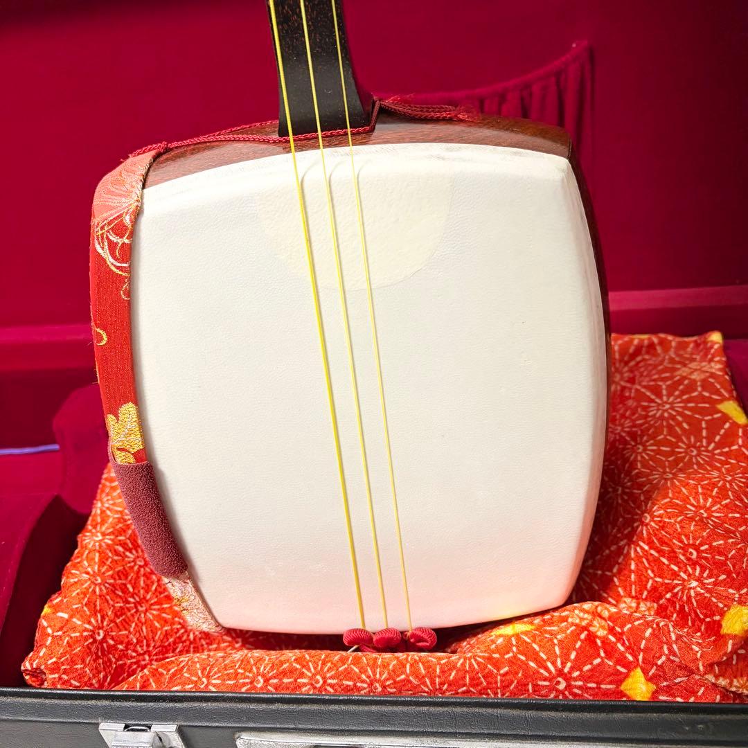 【高級】三味線 細棹 本体 専用ハードケース付