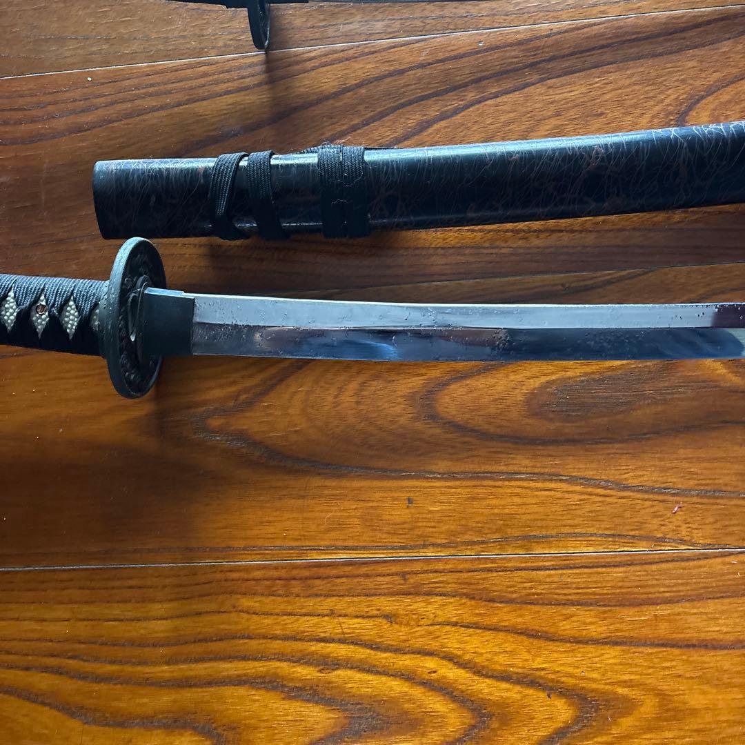 正月限定1月4日まで！日本刀 模造刀黒色鞘 白い柄