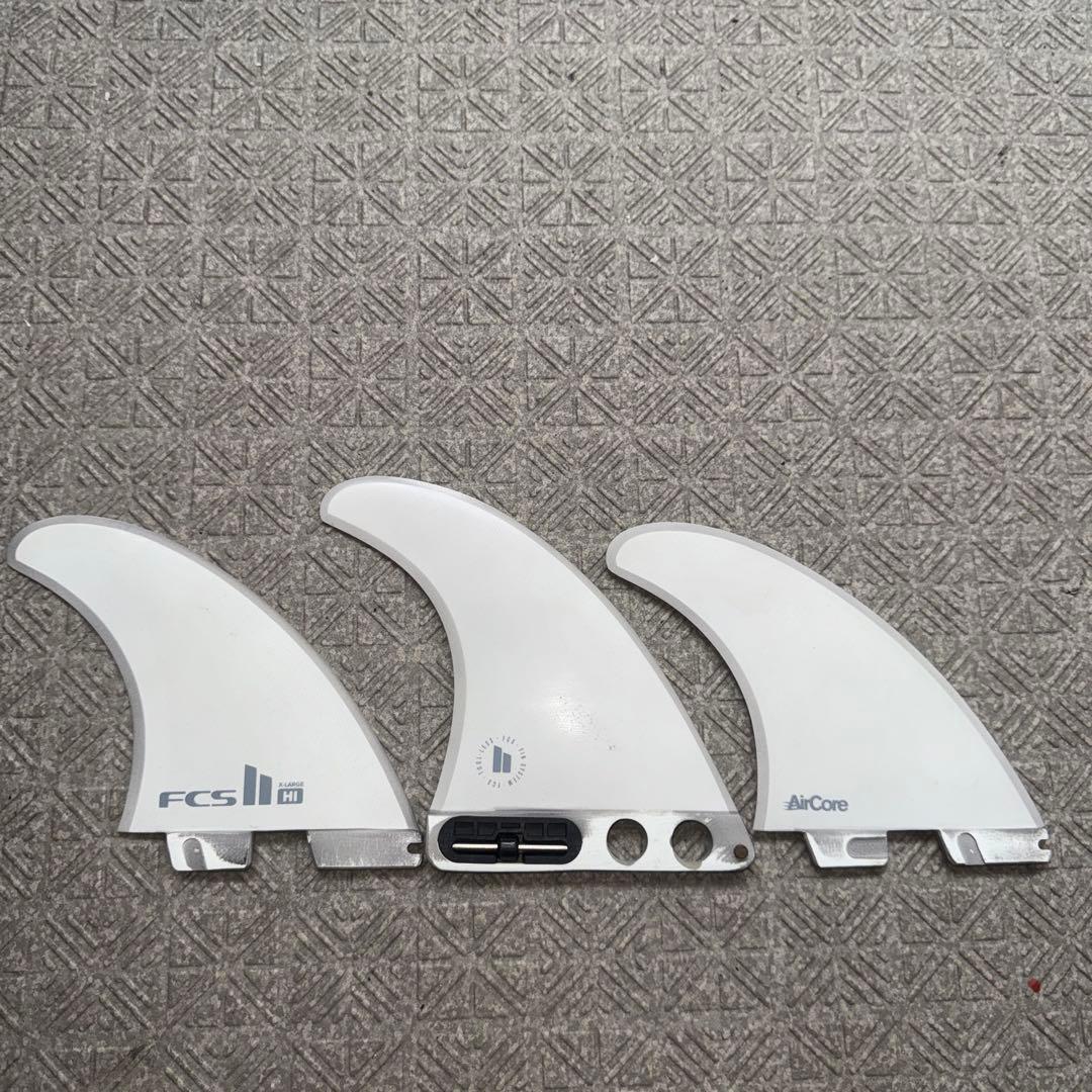 FCS II HI ホワイト サーフボードフィン 3枚セット