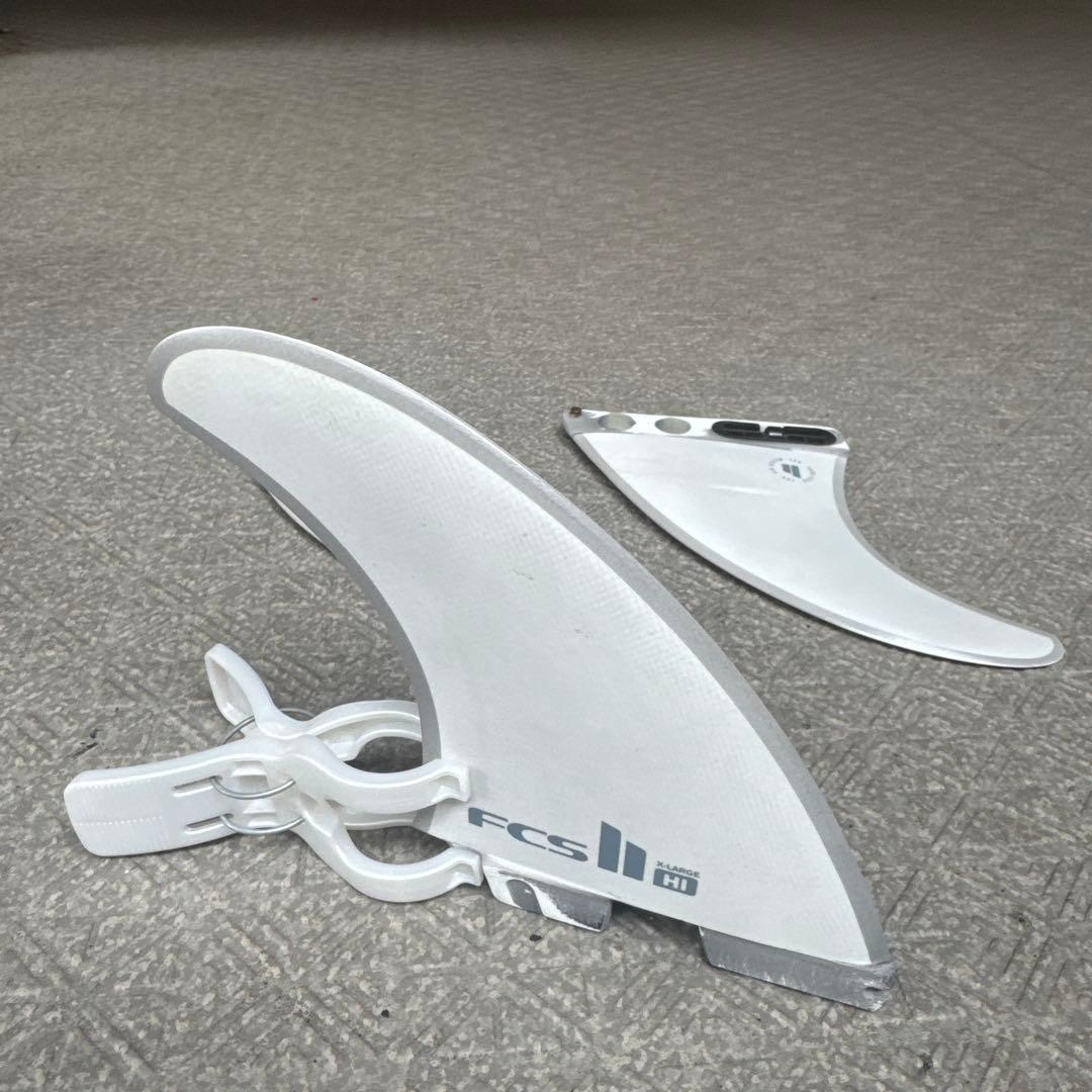 FCS II HI ホワイト サーフボードフィン 3枚セット