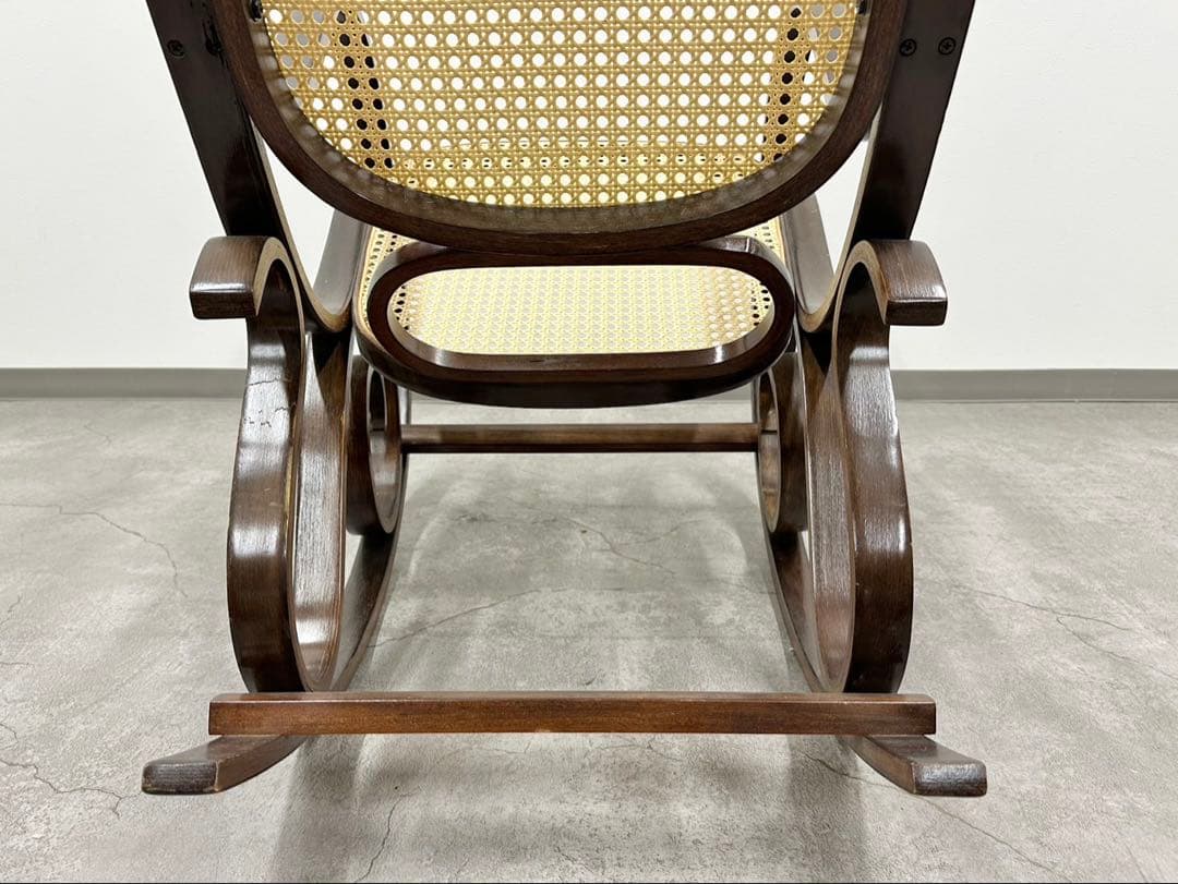 SNT1316 ロッキングチェア アンティーク 籐 昭和レトロ ヴィンテージ家具
