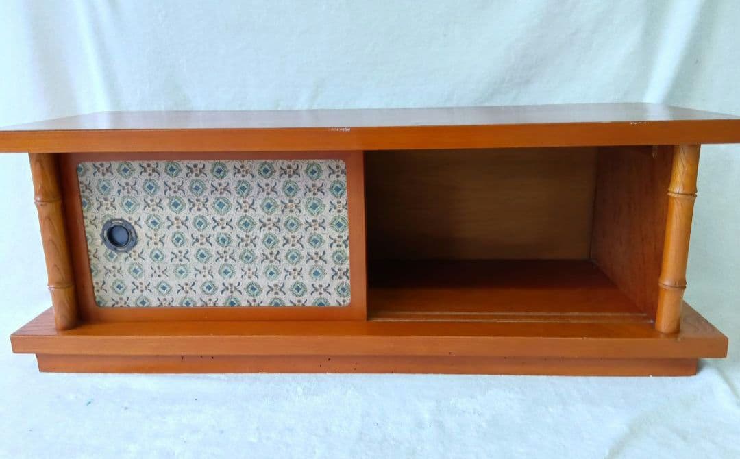 アケボノ　ビンテージ木製家具　ローボード 飾り棚 茶棚　置床　テレビ台　レトロ