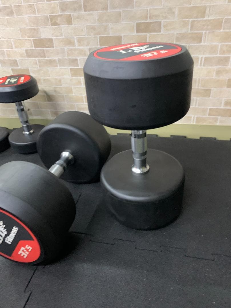 訳あり　30％割引　処分ラバーダンベル　37.5㎏　2個