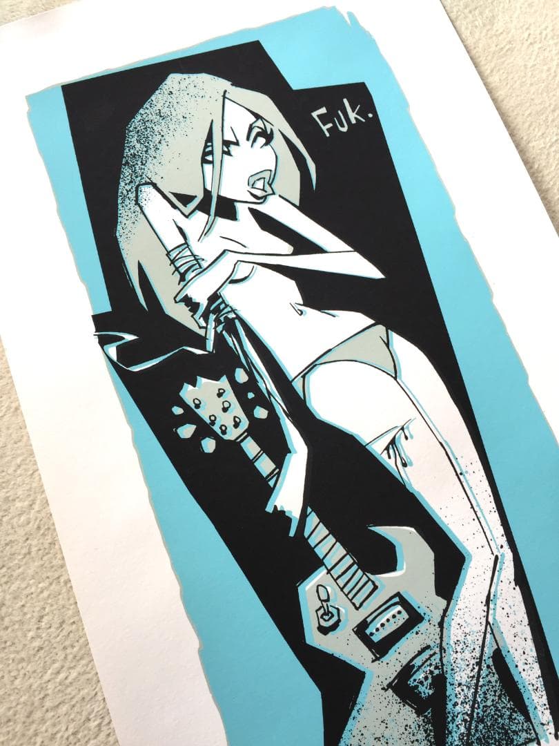 Glenn Barr Fuk Girl シルクスクリーン ポスターサイン入り