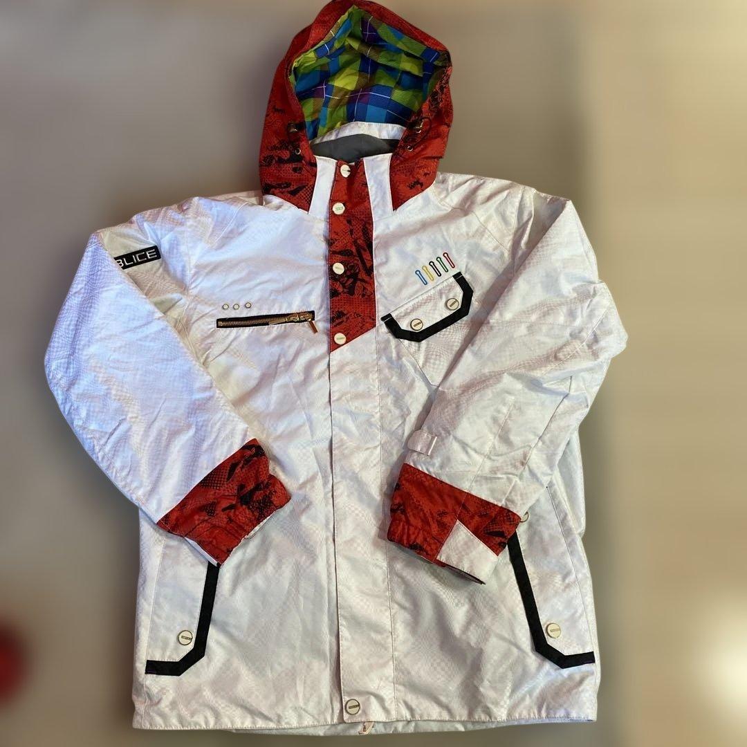 FABLICRICE スキーウェア スノボウェア 上下 白✖️赤 Mサイズ