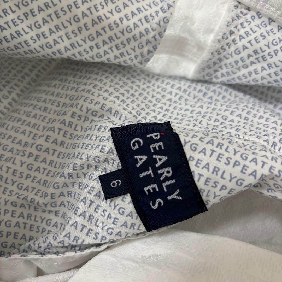 最新作 パーリーゲイツ パンツ 千鳥 ホワイト ストレッチ シンプル