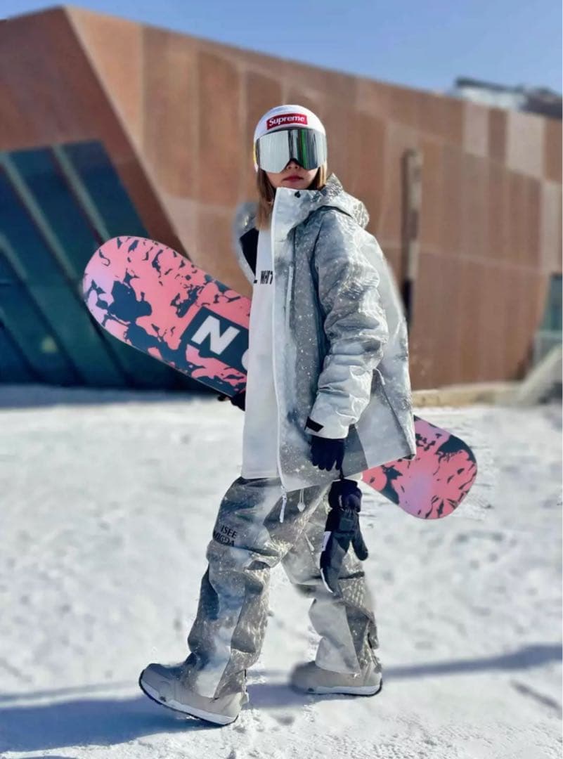 スノーボードウェア グレー/ホワイト 迷彩