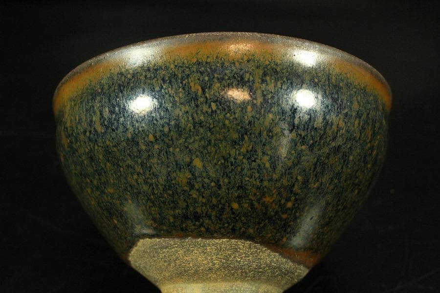 中国美術 唐物 乃木目天目 茶碗 仕服 茶道具(K-RC953)