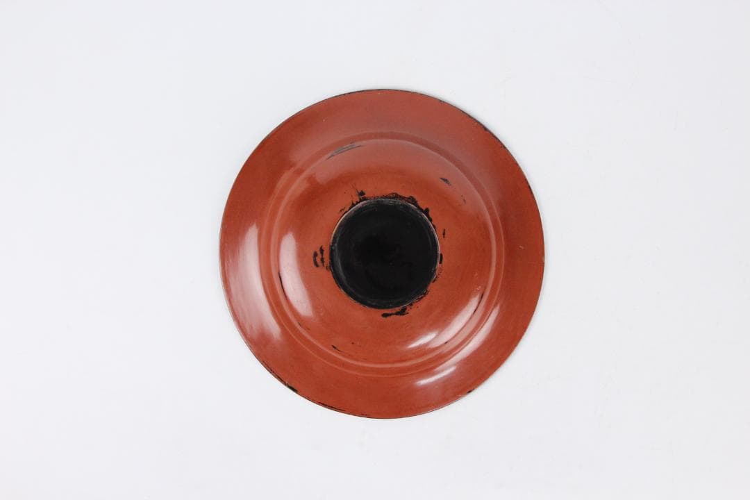 木製漆塗 根来 丸盆 煎茶盆 仏教美術 唐物 独酎盆 酒器盆 ED11-31