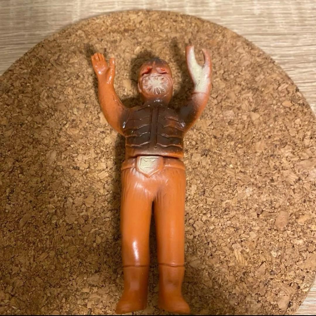 当時物　昭和レトロ　旧バンダイ ミニソフビ 仮面ライダーサソリ男　石森プロ　東映