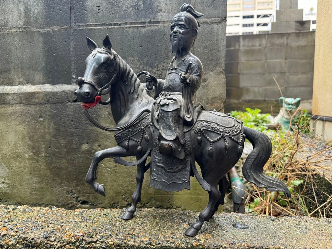 ‼️最後の値段‼️リサイクルFORT必見‼️4/14⑨‼️唐人乗り支那馬図‼️銅製香炉‼️