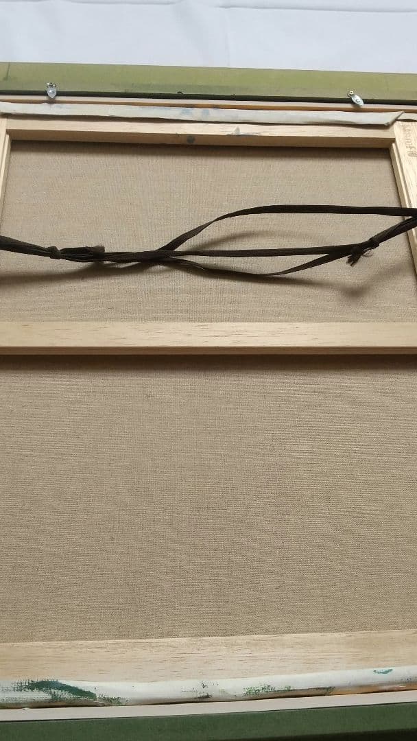 【名作】額縁付き F10号 油絵 白馬 大雪渓