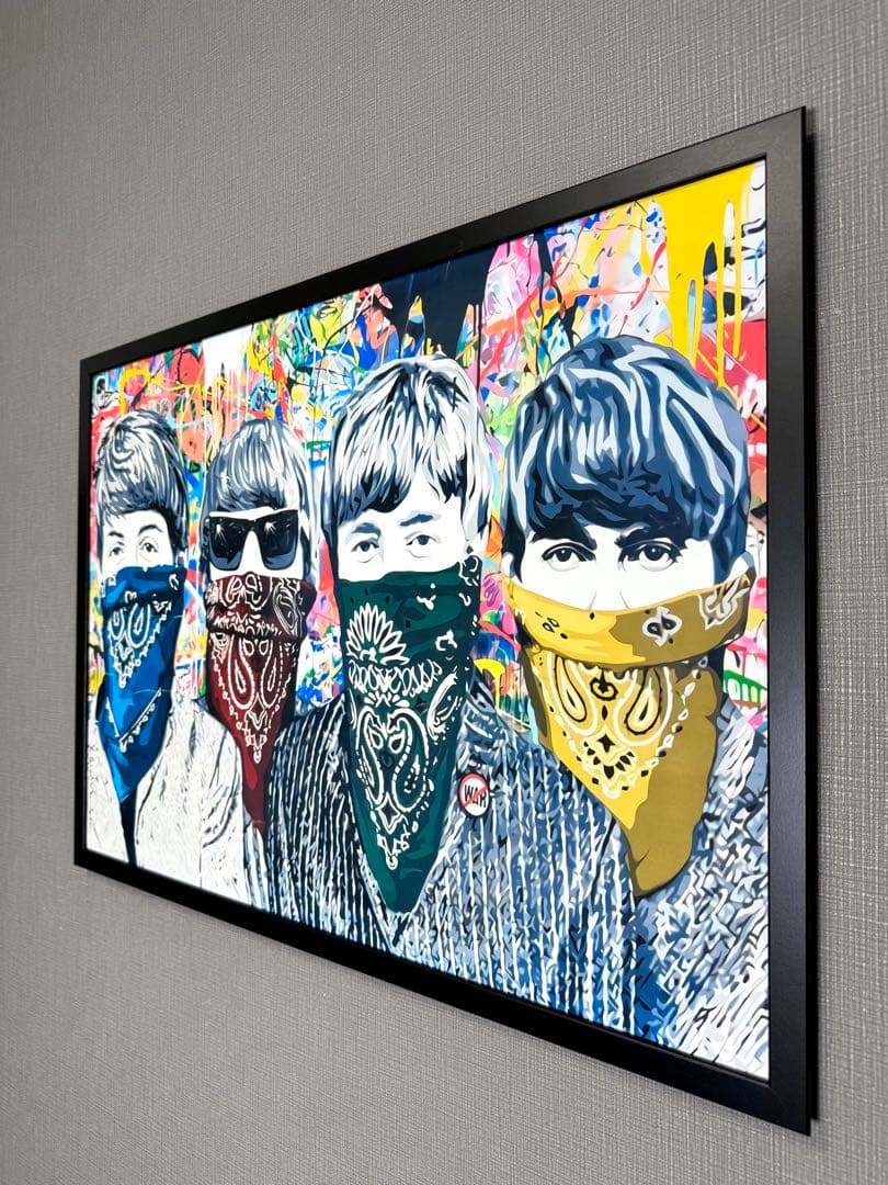 No.167フレーム付きキャンバスアート　ビートルズ　ブレインウォッシュ　絵画