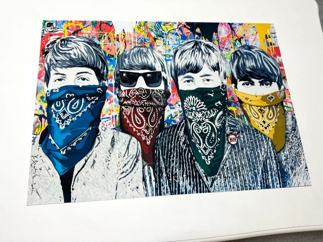 No.167フレーム付きキャンバスアート　ビートルズ　ブレインウォッシュ　絵画