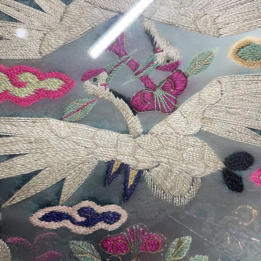 朝鮮　李朝　刺繍額