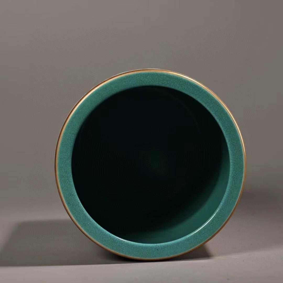 中国古美術・珍蔵珐琅彩粉彩陶磁器のペン立・書道品・純手描き・案頭・文房具・箱付き