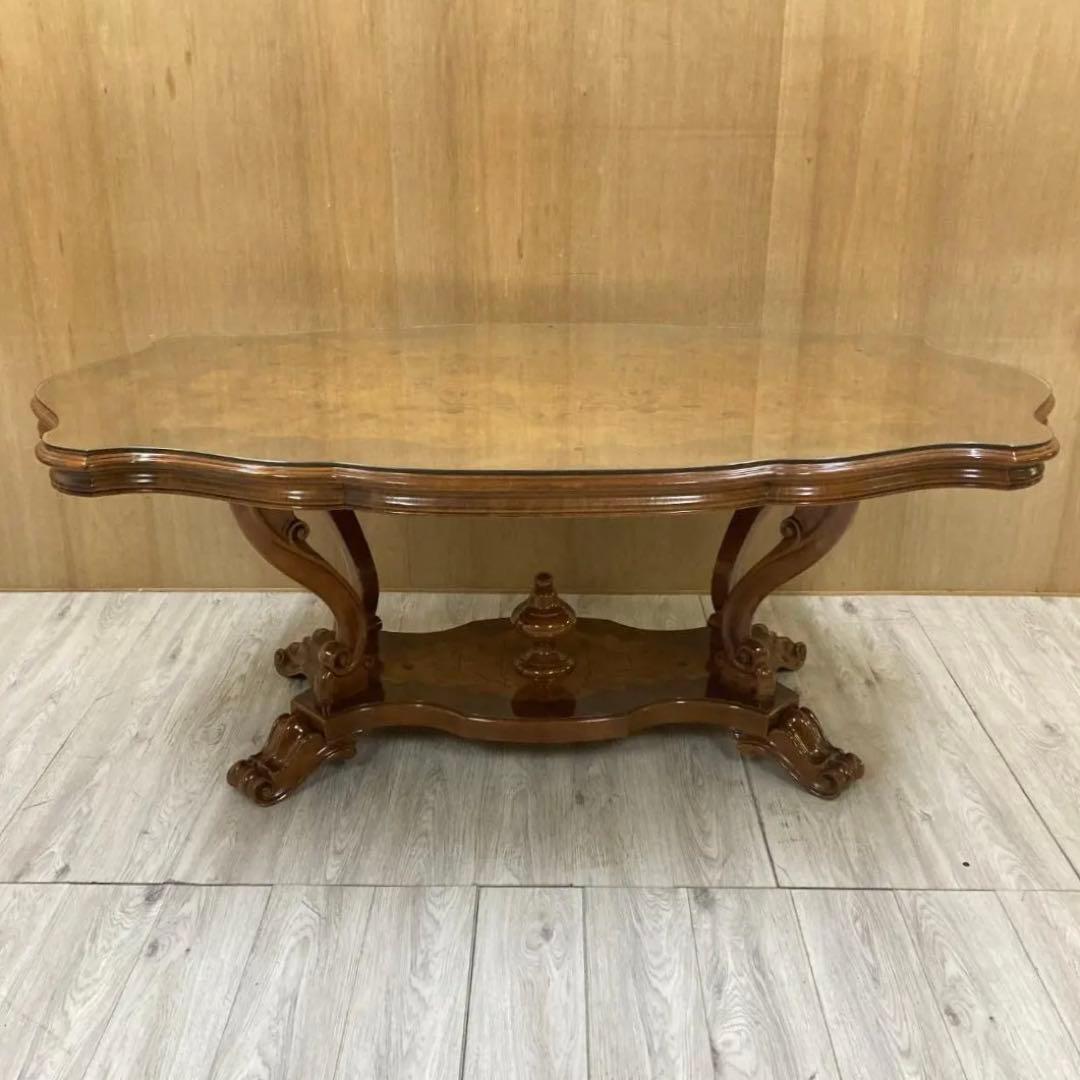 イタリア　象嵌　彫刻　大型ダイニングテーブル　200ｃｍ