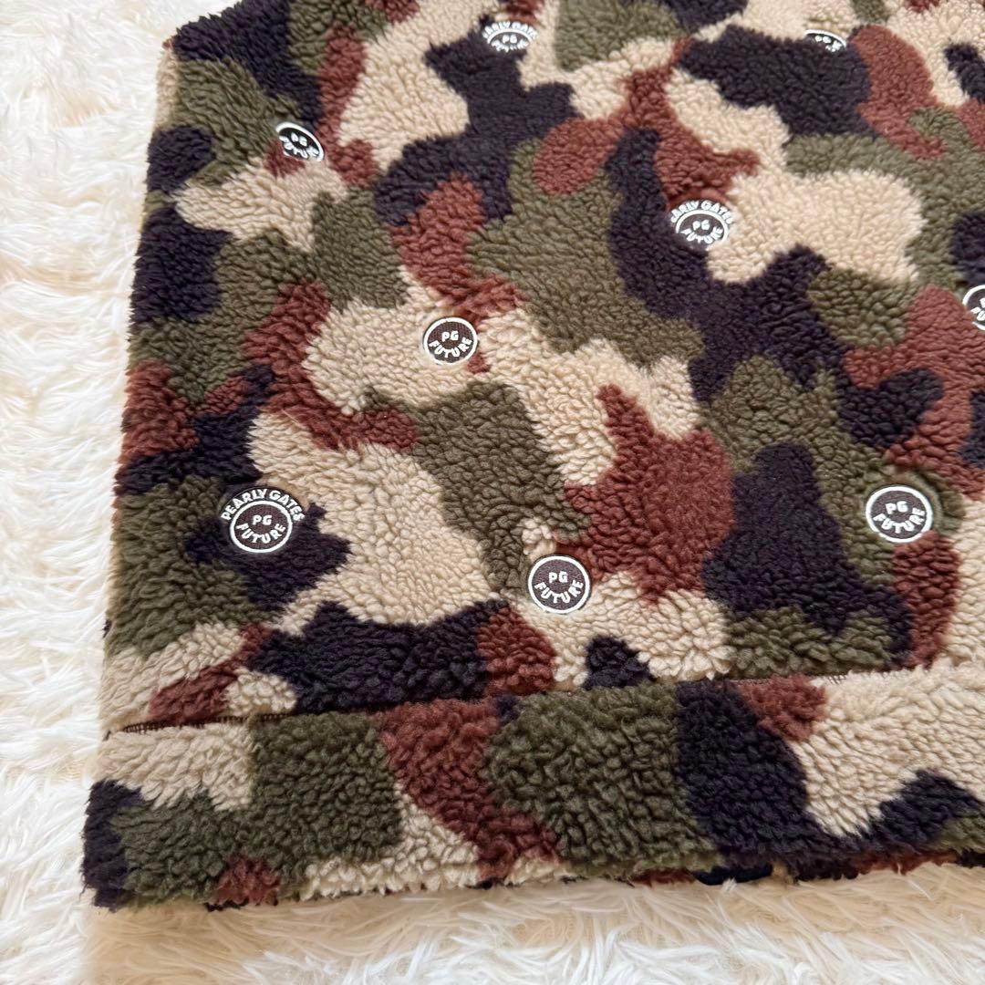 lucky_h67様美品 パーリーゲイツ カモフラ ボアジップアップベスト 近年