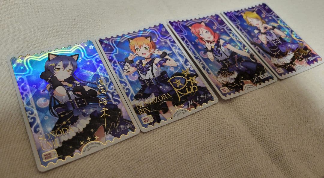 ラブカ 海未 凛 真姫 花陽 PE+４枚セット