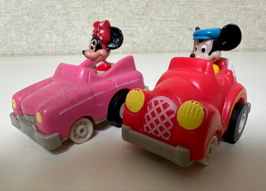 激レア ビンテージ レトロ ミッキー＆ミニー ミニカー トイカー 2個セット
