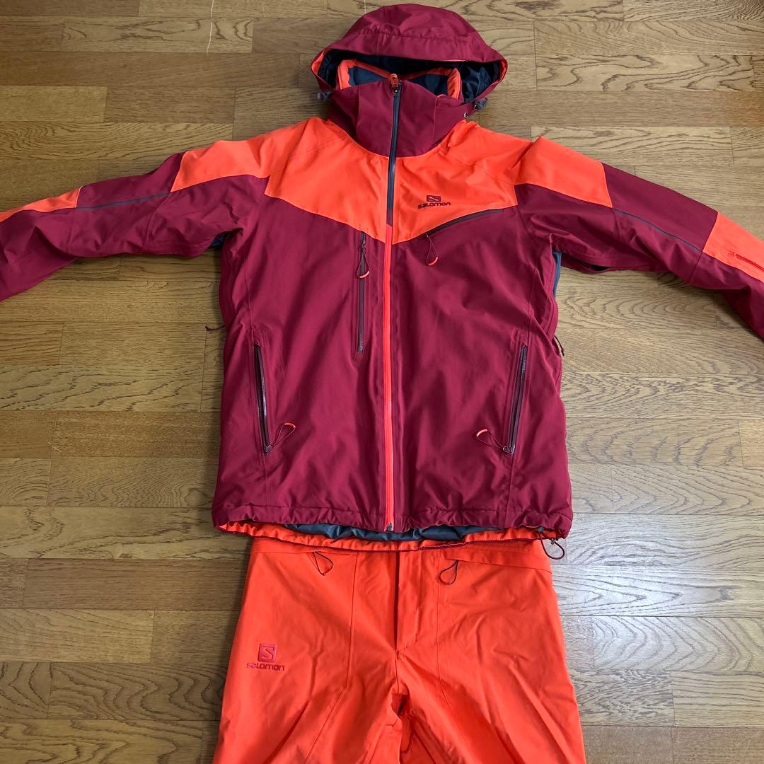 Salomon スキーウェア M レッド/オレンジ