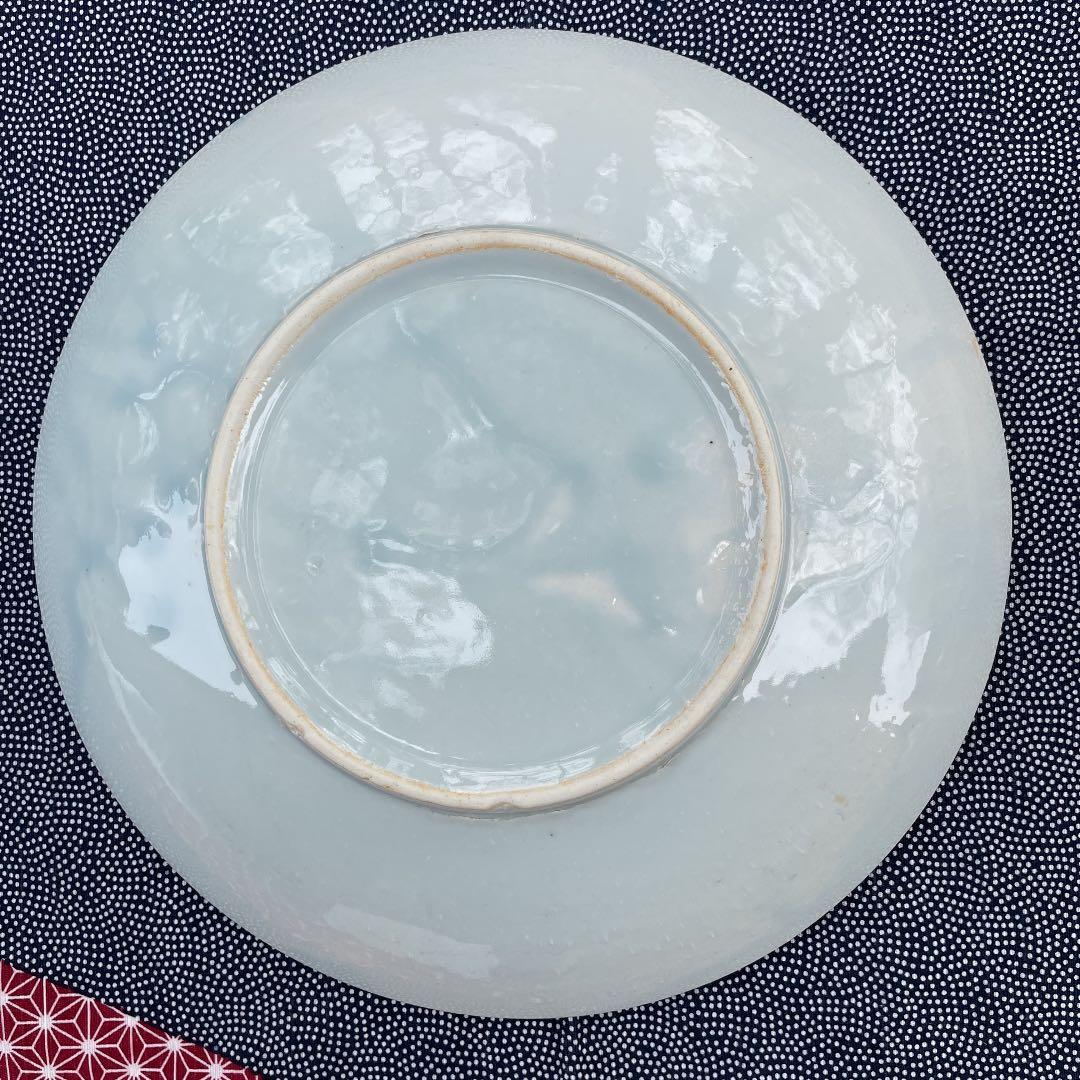 染付絵皿　山水画　25㎝　深皿