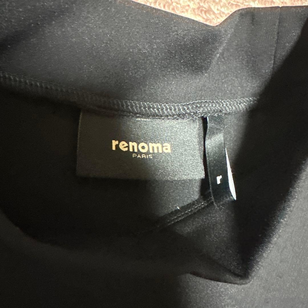 renoma ブラック モックネック　S相当　ユニセックス　ゴルフウェア　レノマ