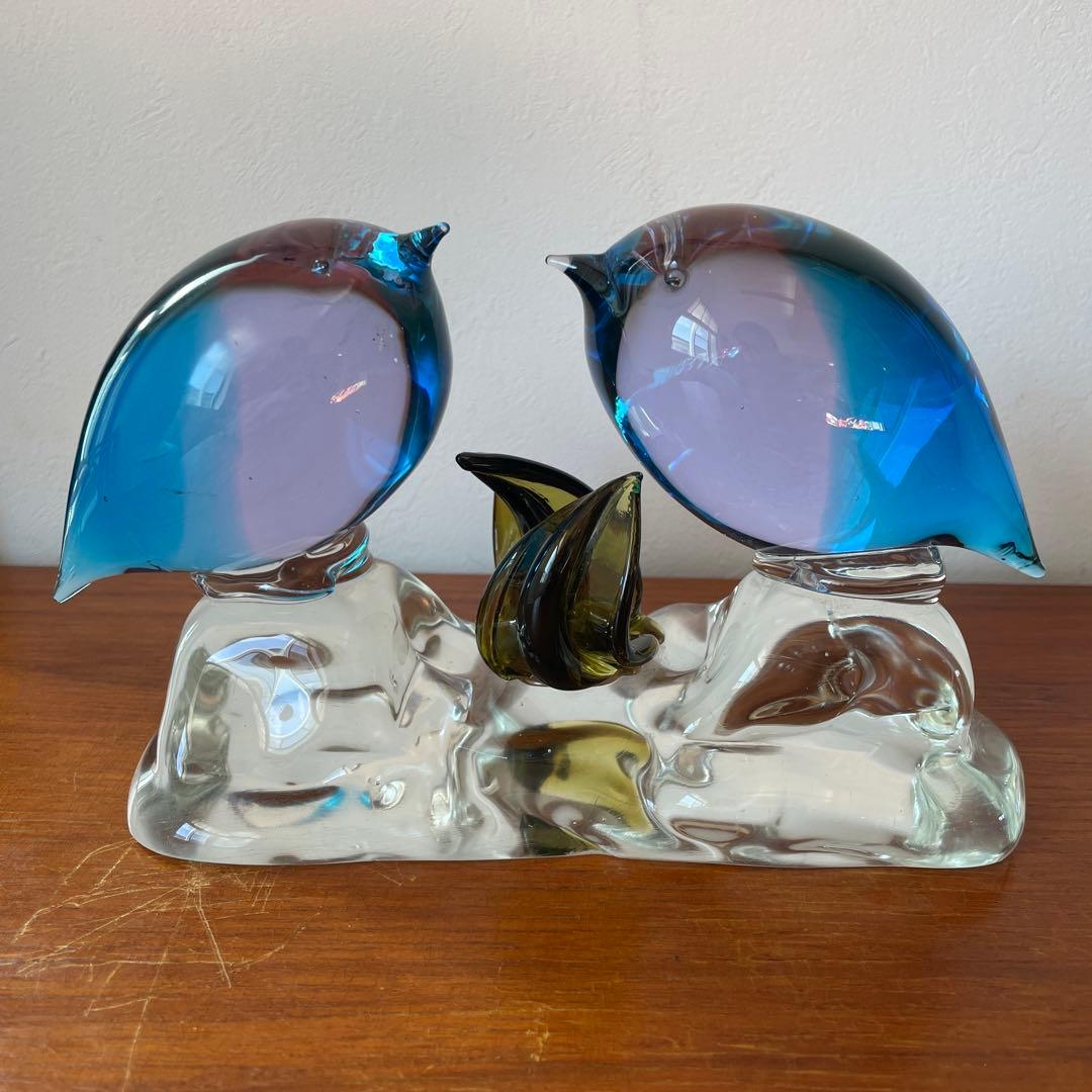 Murano Glass Bird ムラーノ　置物　オブジェ　鳥