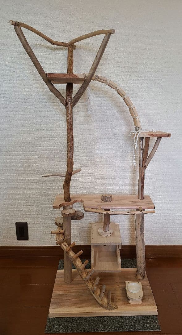 ⑦イボンヌ　オーダーバードアスレチック　流木　ハンドメイド