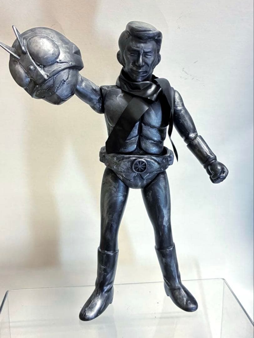 ■ 仮面ライダー 限定ソフビ ブロンズ調 面取れ /大野剣友会 中村文弥