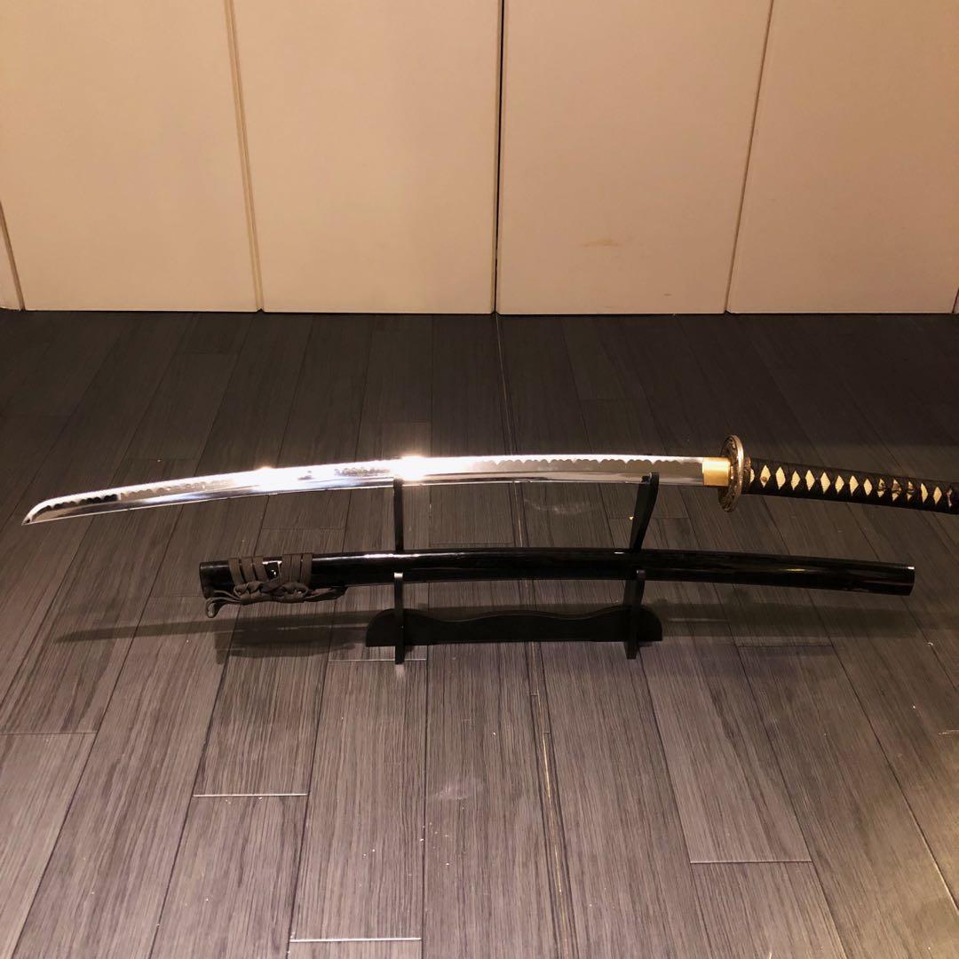 高級模造刀　黒拵え　居合刀　太刀　本格模造刀