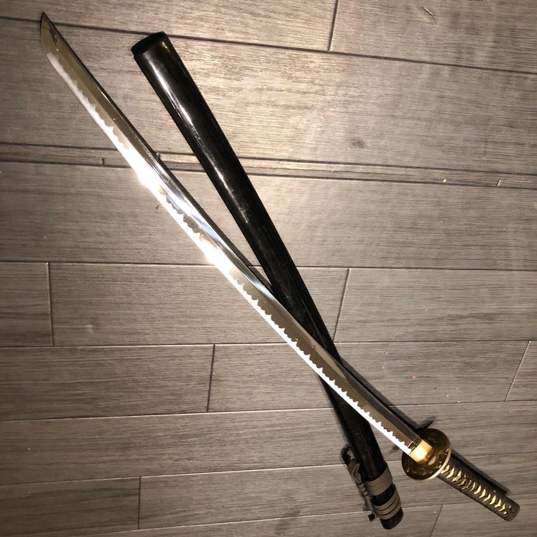 高級模造刀　黒拵え　居合刀　太刀　本格模造刀