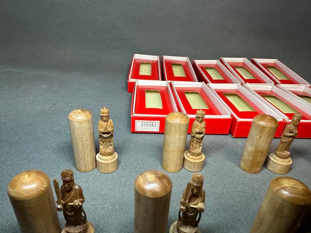 極上彫刻　印材　印鑑　木彫り　インド　白檀　仏教美術　仏像 骨董 木像　木製