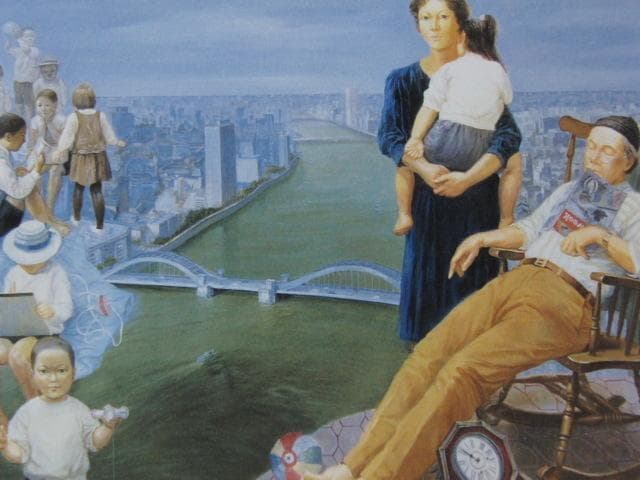 中野淳、【幻視の刻】、希少な額装用画集より、新品額装付