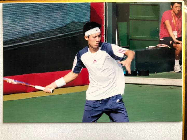 錦織圭選手の直筆サイン色紙（おまけ写真付き）